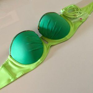VS Strapless Bandeau Push-Up Bikini Top - Green2
